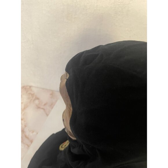 2004 Mario Chiodo Studios Halloween Scary Skeleton Mask W/black Hood Horror - Picture 3 of 9